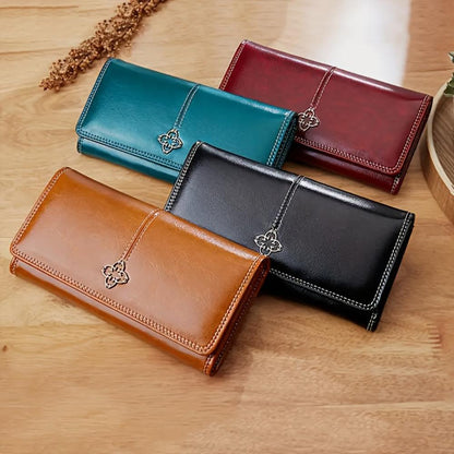 Evelina | Leather Long Wallet