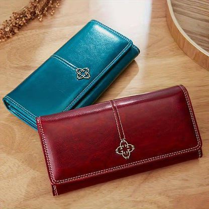 Evelina | Leather Long Wallet