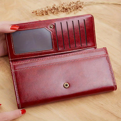 Evelina | Leather Long Wallet