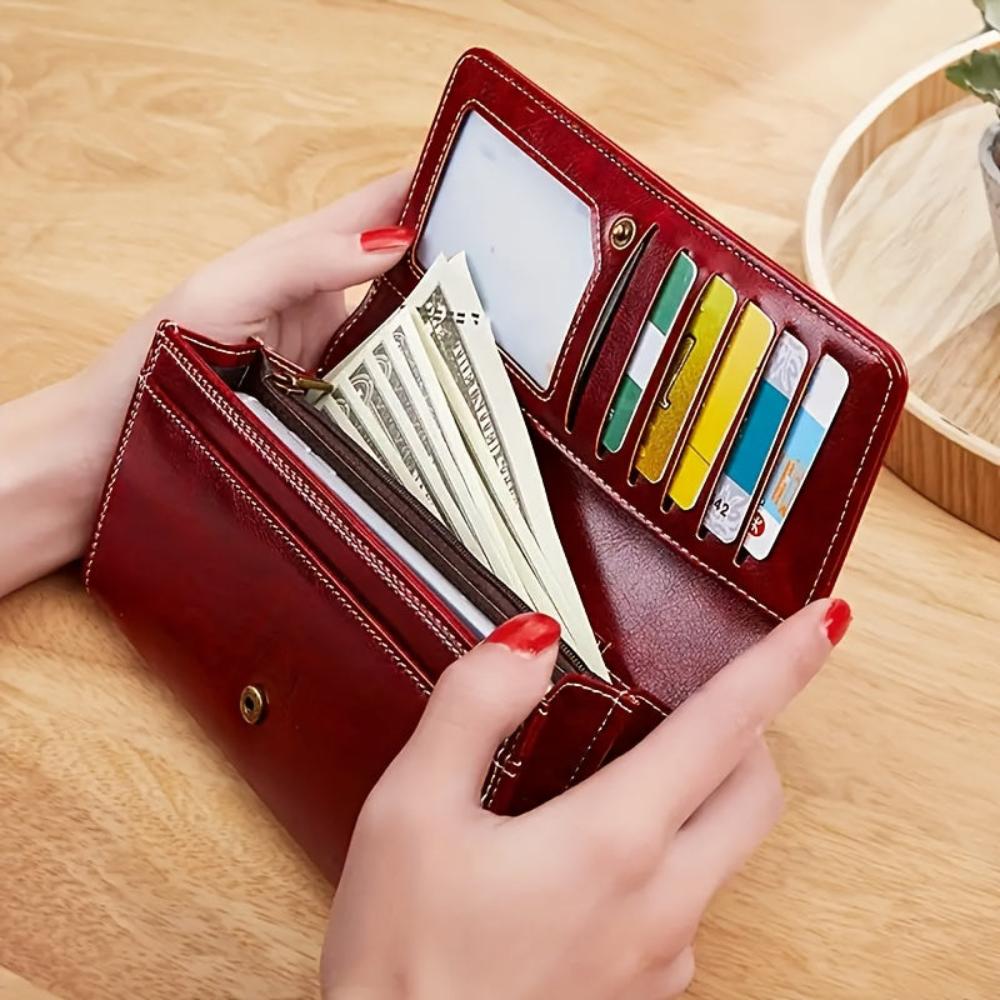 Evelina | Leather Long Wallet