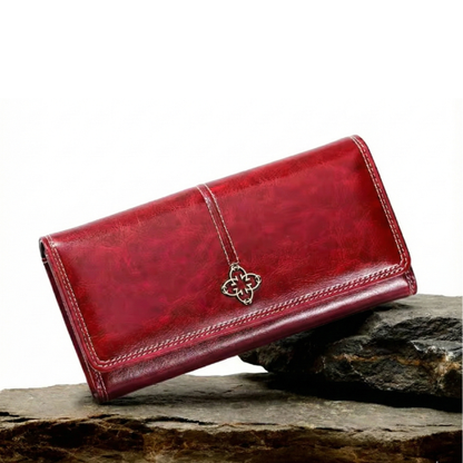 Evelina | Leather Long Wallet