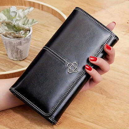 Evelina | Leather Long Wallet