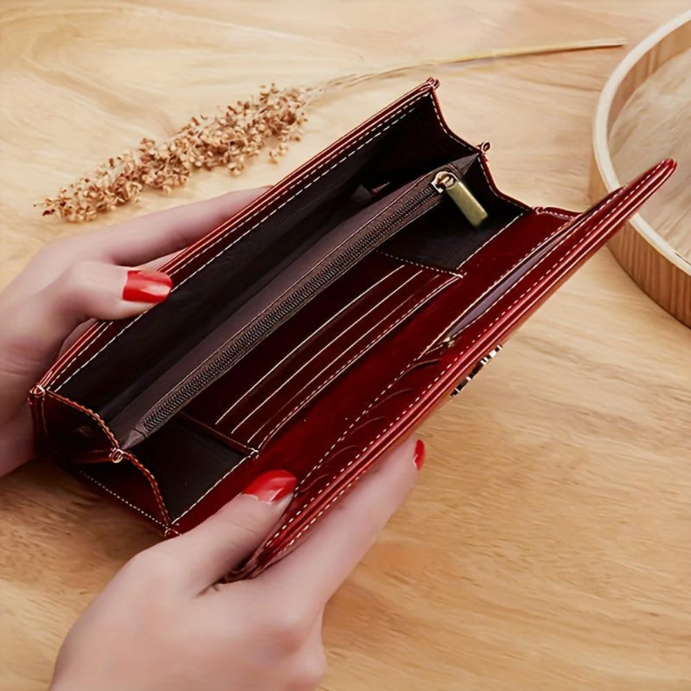 Evelina | Leather Long Wallet